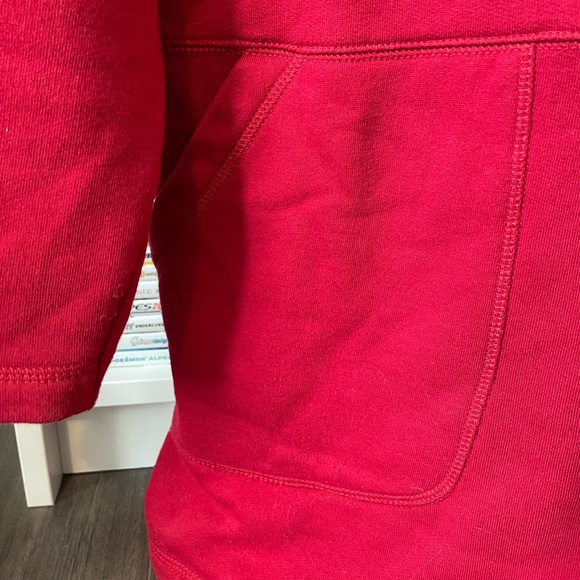 Zara red long sleeve t-shirt dress with pockets - Picture 2 of 4